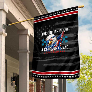 The British Blew A 13 Colony Lead Dabbing Eagle Patriotic Garden Flag Funny 4th of July History Humor Graphic