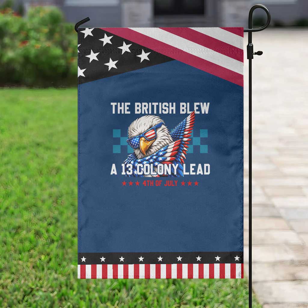 The British Blew A 13 Colony Lead Dabbing Eagle Patriotic Garden Flag Funny 4th of July History Humor Graphic