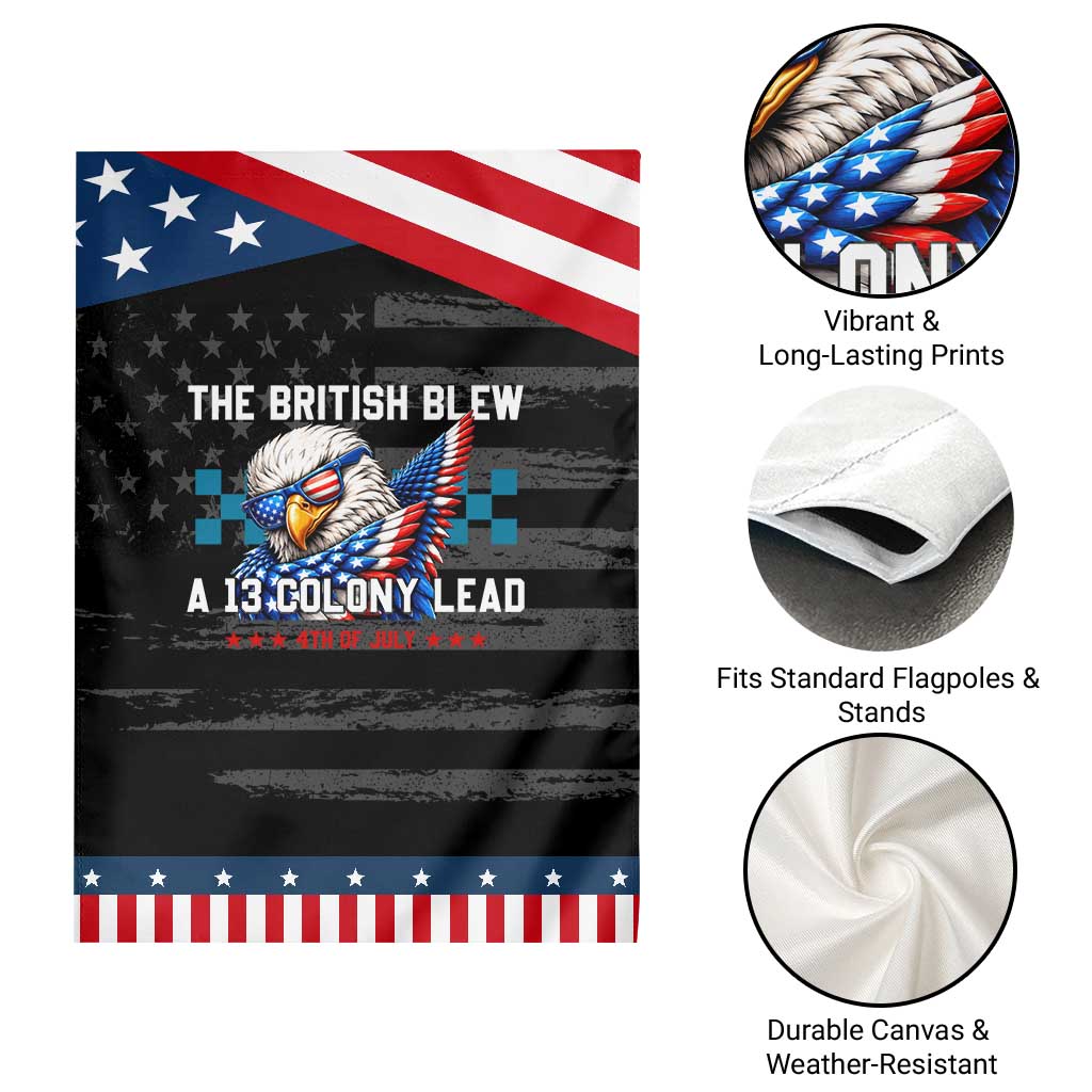 The British Blew A 13 Colony Lead Dabbing Eagle Patriotic Garden Flag Funny 4th of July History Humor Graphic