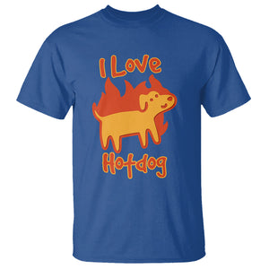 I Love Hot Dog Funny Dog On Fire Meme Dog Puns T Shirt TS02 Printyourwear