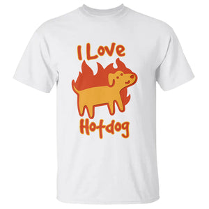 I Love Hot Dog Funny Dog On Fire Meme Dog Puns T Shirt TS02 Printyourwear