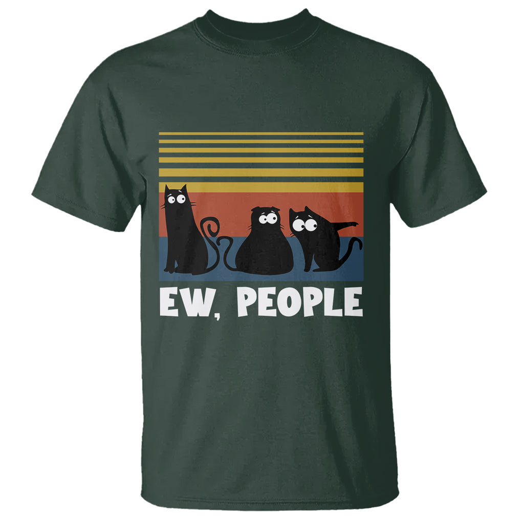 Sarcastic Cat T Shirt Ew People Hater TS02 Printyourwear