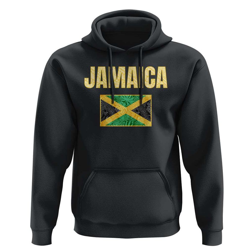 Retro Jamaica Hoodie Tropical Jamaican Flag TS02 Black Print Your Wear