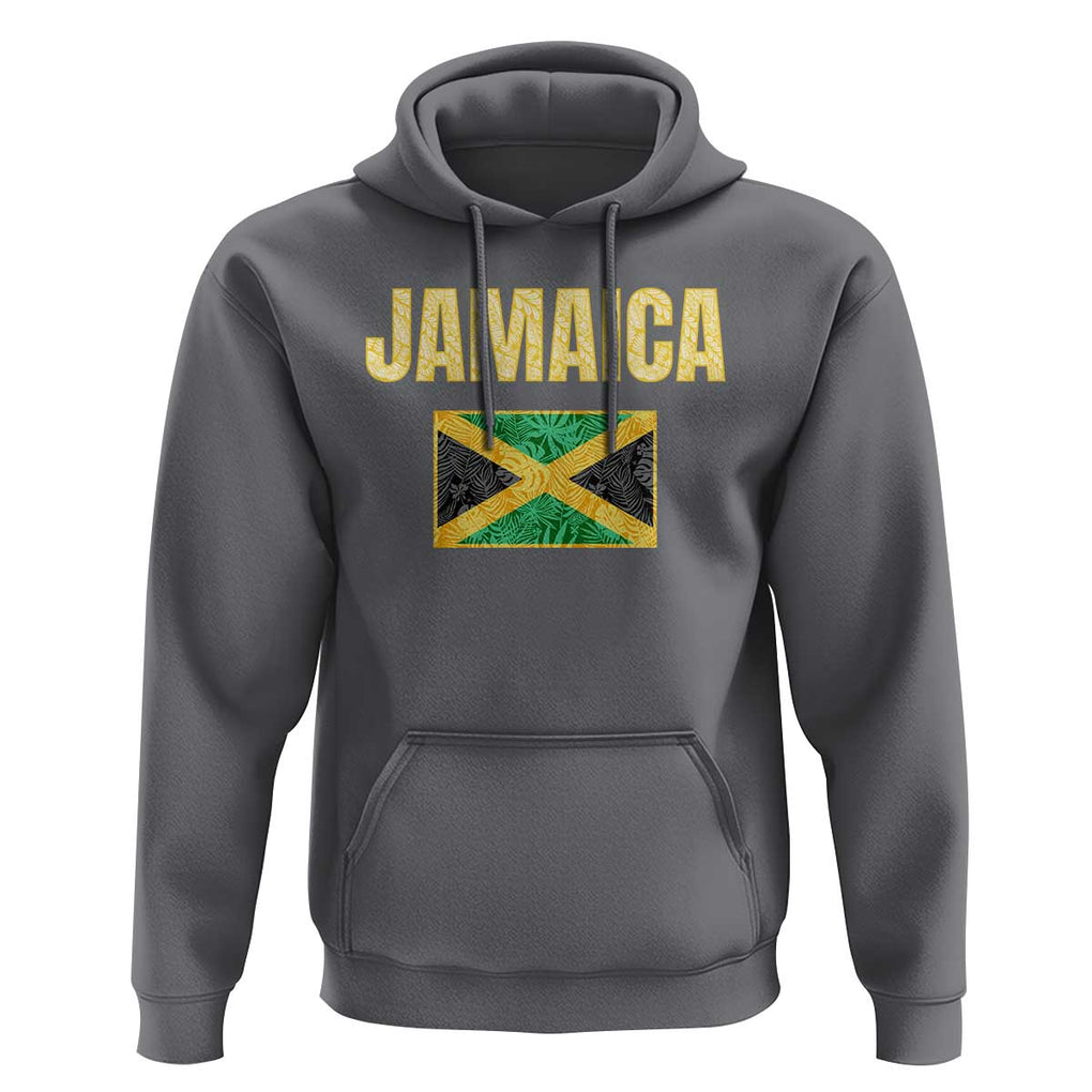 Retro Jamaica Hoodie Tropical Jamaican Flag TS02 Charcoal Print Your Wear
