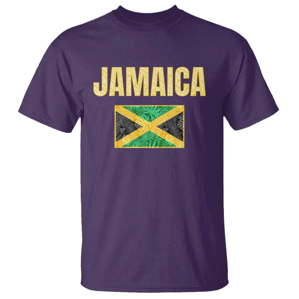 Retro Jamaica T Shirt Tropical Jamaican Flag TS02 Purple Print Your Wear