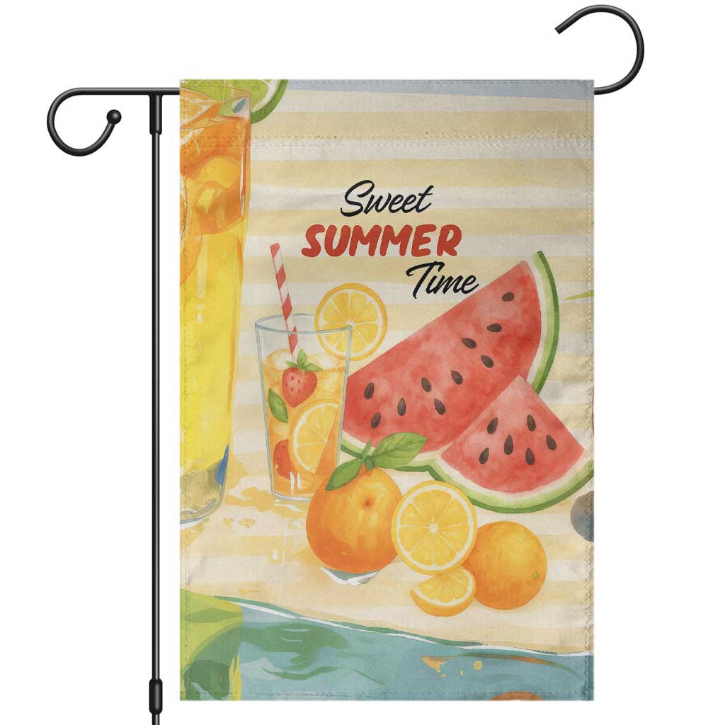 Sweet Summer Time Citrus Fruit Cocktails Poolside Beach Garden Flag