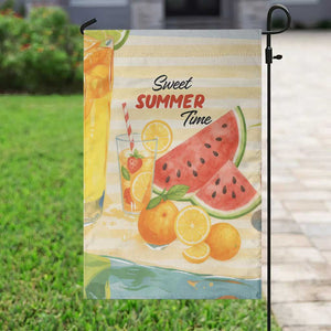 Sweet Summer Time Citrus Fruit Cocktails Poolside Beach Garden Flag