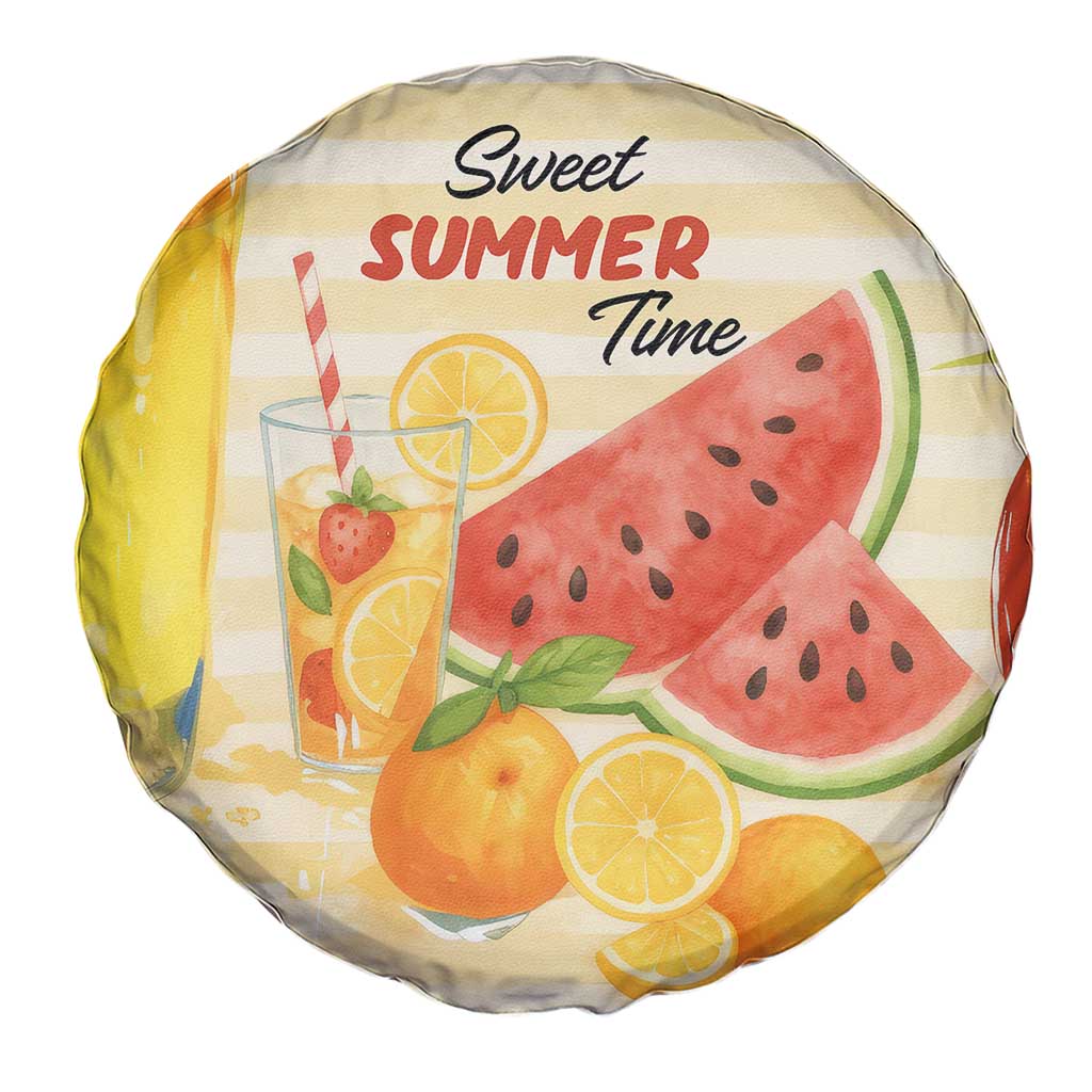 Sweet Summer Time Citrus Fruit Cocktails Poolside Beach Spare Tire Cover TS02 Print Your Wear