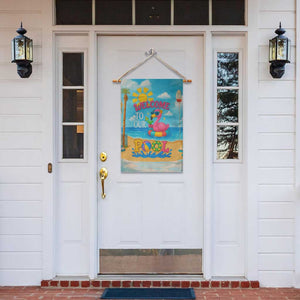 Welcome to Our Pool Floating Flamingo Tropical Garden Flag Oasis Summer Vibes Beach Vacation TS02 Print Your Wear