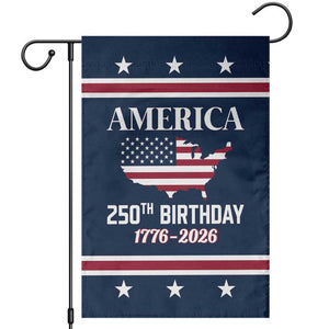 America 250th Birthday 1776 2026 Patriotic USA Map Garden Flag Red White Blue 4th of July Independence Celebration TS02 Navy Print Your Wear