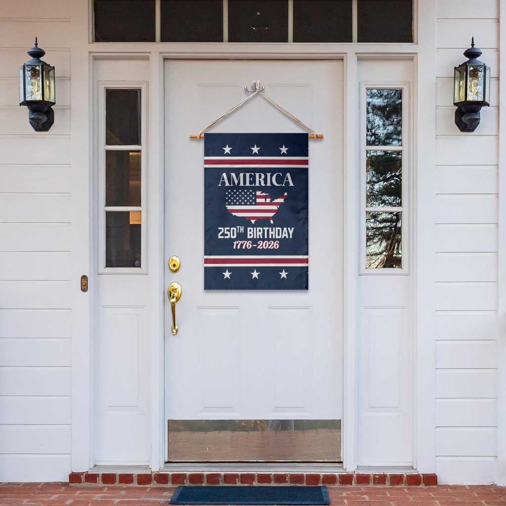 America 250th Birthday 1776 2026 Patriotic USA Map Garden Flag Red White Blue 4th of July Independence Celebration TS02 Print Your Wear