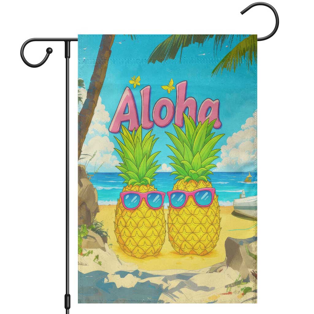 Aloha Sunglasses Pineapples Tropical Hawaii Garden Flag Beach Vacation Oasis Summer Vibes TS02 Tropical Blue Print Your Wear