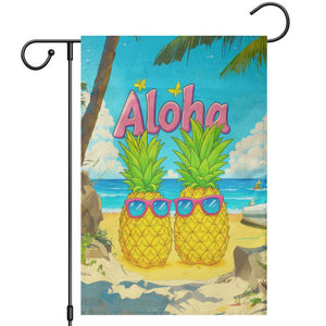 Aloha Sunglasses Pineapples Tropical Hawaii Garden Flag Beach Vacation Oasis Summer Vibes TS02 Tropical Blue Print Your Wear