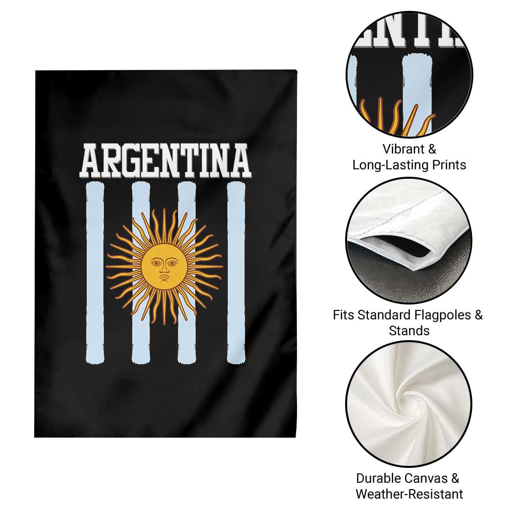 Argentina Sun of May Flag Retro Graphic Garden Flag Patriotic Argentine Heritage Pride Souvenir TS02 Print Your Wear