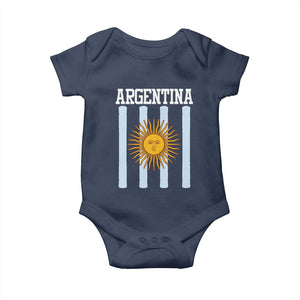 Argentina Sun of May Flag Retro Graphic Baby Onesie Patriotic Argentine Heritage Pride Souvenir TS02 Navy Print Your Wear