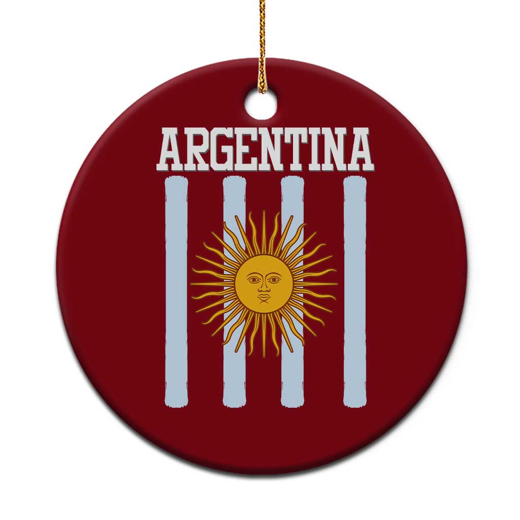 Argentina Sun of May Flag Retro Graphic Ceramic Ornament Patriotic Argentine Heritage Pride Souvenir TS02 1pc Red Print Your Wear