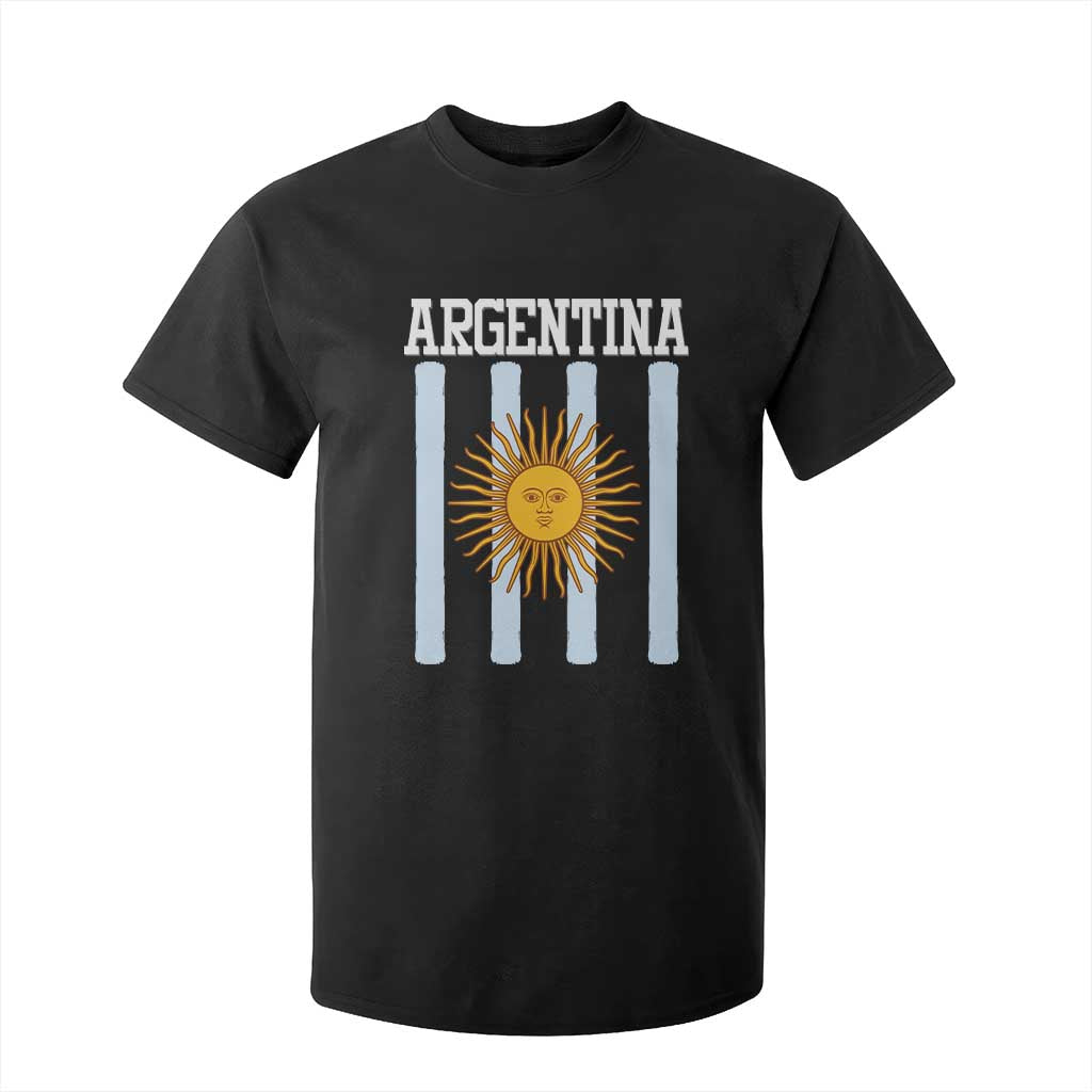 Argentina Sun of May Flag Retro Graphic T Shirt For Kid Patriotic Argentine Heritage Pride Souvenir TS02 Black Print Your Wear