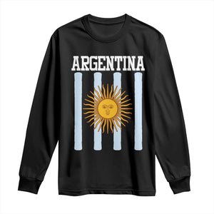 Argentina Sun of May Flag Retro Graphic Long Sleeve Shirt Patriotic Argentine Heritage Pride Souvenir TS02 Black Print Your Wear