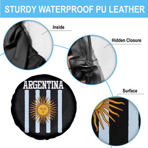 Argentina Sun of May Flag Retro Graphic Spare Tire Cover Patriotic Argentine Heritage Pride Souvenir TS02 Print Your Wear