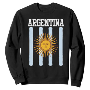 Argentina Sun of May Flag Retro Graphic Sweatshirt Patriotic Argentine Heritage Pride Souvenir TS02 Black Print Your Wear