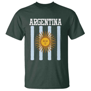 Argentina Sun of May Flag Retro Graphic T Shirt Patriotic Argentine Heritage Pride Souvenir TS02 Dark Forest Green Print Your Wear