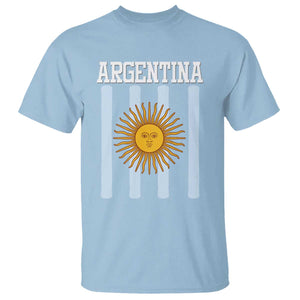 Argentina Sun of May Flag Retro Graphic T Shirt Patriotic Argentine Heritage Pride Souvenir TS02 Light Blue Print Your Wear