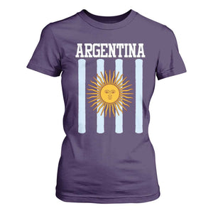 Argentina Sun of May Flag Retro Graphic T Shirt For Women Patriotic Argentine Heritage Pride Souvenir TS02 Purple Print Your Wear