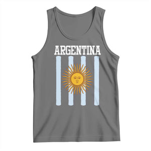 Argentina Sun of May Flag Retro Graphic Tank Top Patriotic Argentine Heritage Pride Souvenir TS02 Black Heather Print Your Wear