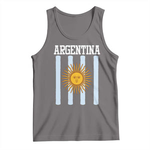 Argentina Sun of May Flag Retro Graphic Tank Top Patriotic Argentine Heritage Pride Souvenir TS02 Deep Heather Print Your Wear