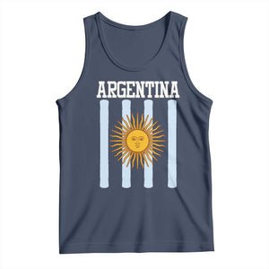 Argentina Sun of May Flag Retro Graphic Tank Top Patriotic Argentine Heritage Pride Souvenir TS02 Navy Print Your Wear