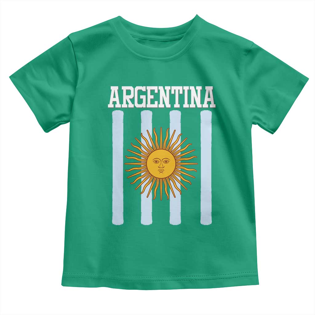 Argentina Sun of May Flag Retro Graphic Toddler T Shirt Patriotic Argentine Heritage Pride Souvenir TS02 Irish Green Print Your Wear