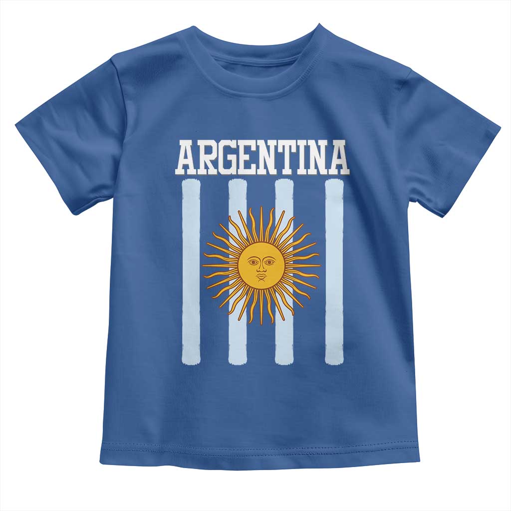 Argentina Sun of May Flag Retro Graphic Toddler T Shirt Patriotic Argentine Heritage Pride Souvenir TS02 Royal Blue Print Your Wear