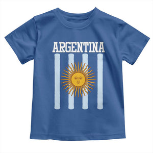 Argentina Sun of May Flag Retro Graphic Toddler T Shirt Patriotic Argentine Heritage Pride Souvenir TS02 Royal Blue Print Your Wear