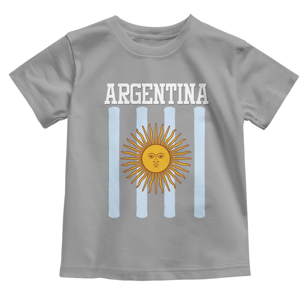 Argentina Sun of May Flag Retro Graphic Toddler T Shirt Patriotic Argentine Heritage Pride Souvenir TS02 Sport Gray Print Your Wear