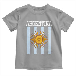 Argentina Sun of May Flag Retro Graphic Toddler T Shirt Patriotic Argentine Heritage Pride Souvenir TS02 Sport Gray Print Your Wear