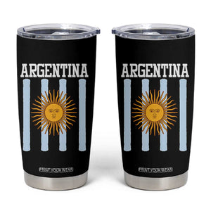 Argentina Sun of May Flag Retro Graphic Tumbler Cup Patriotic Argentine Heritage Pride Souvenir TS02 Black Print Your Wear