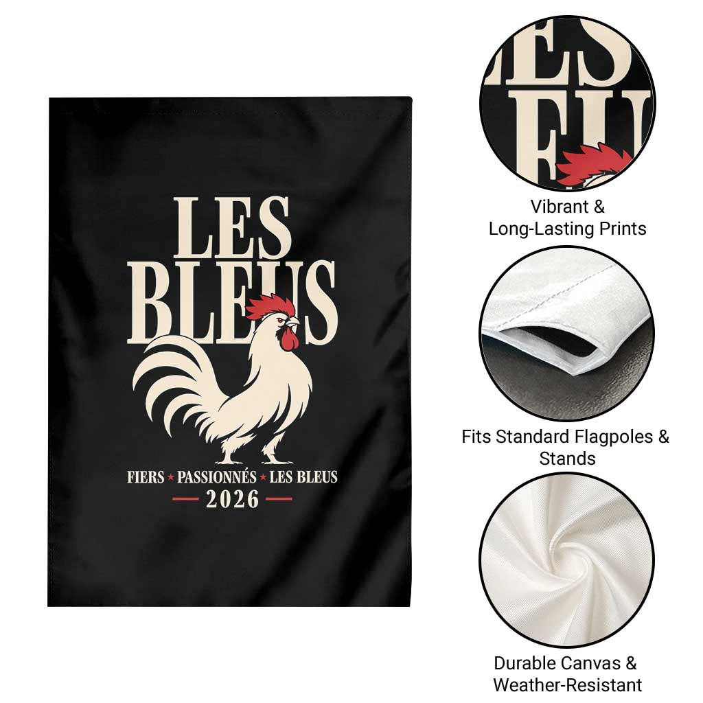 Les Bleus France Soccer Retro Rooster Graphic Garden Flag Proud Passionate French Pride Vintage Football Fans Gear TS02 Print Your Wear