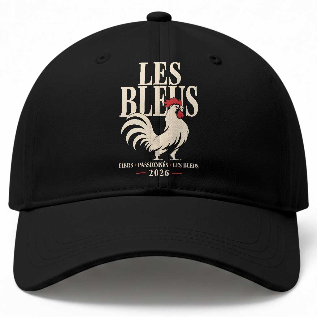 Les Bleus France Soccer Retro Rooster Graphic Baseball Cap Proud Passionate French Pride Vintage Football Fans Gear TS02 Print Your Wear