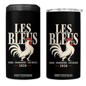 Les Bleus France Soccer Retro Rooster Graphic 4 in 1 Can Cooler Tumbler Proud Passionate French Pride Vintage Football Fans Gear TS02 One Size: 16 oz Black Print Your Wear