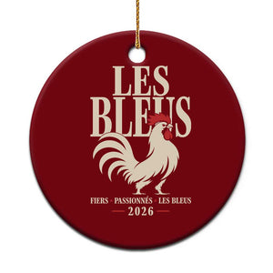 Les Bleus France Soccer Retro Rooster Graphic Ceramic Ornament Proud Passionate French Pride Vintage Football Fans Gear TS02 1pc Red Print Your Wear