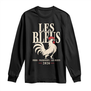 Les Bleus France Soccer Retro Rooster Graphic Long Sleeve Shirt Proud Passionate French Pride Vintage Football Fans Gear TS02 Black Print Your Wear