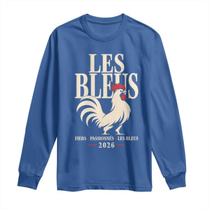 Les Bleus France Soccer Retro Rooster Graphic Long Sleeve Shirt Proud Passionate French Pride Vintage Football Fans Gear TS02 Royal Blue Print Your Wear