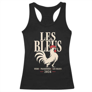Les Bleus France Soccer Retro Rooster Graphic Racerback Tank Top Proud Passionate French Pride Vintage Football Fans Gear TS02 Black Print Your Wear