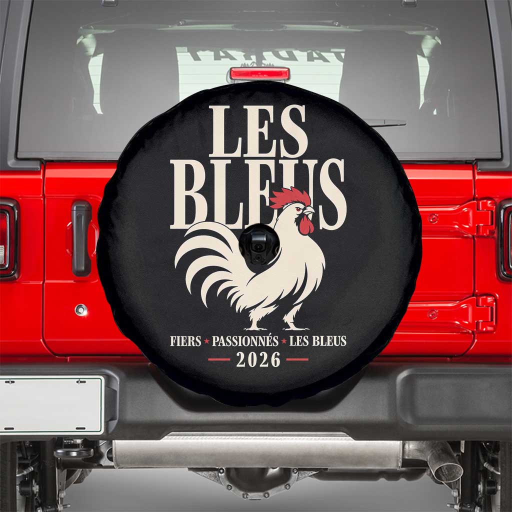 Les Bleus France Soccer Retro Rooster Graphic Spare Tire Cover Proud Passionate French Pride Vintage Football Fans Gear TS02 Black Print Your Wear