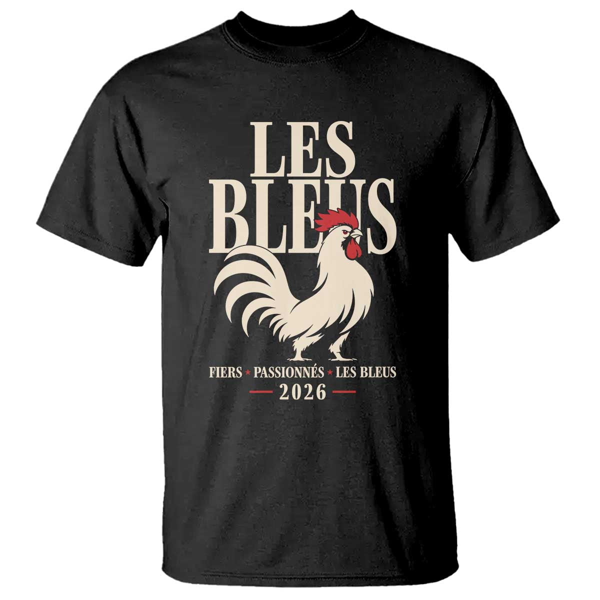 Les Bleus France Soccer Retro Rooster Graphic T Shirt Proud Passionate French Pride Vintage Football Fans Gear TS02 Black Print Your Wear