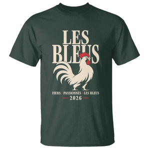 Les Bleus France Soccer Retro Rooster Graphic T Shirt Proud Passionate French Pride Vintage Football Fans Gear TS02 Dark Forest Green Print Your Wear
