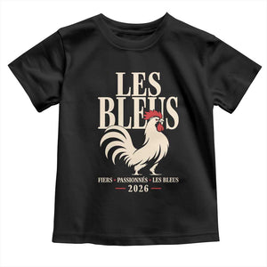 Les Bleus France Soccer Retro Rooster Graphic Toddler T Shirt Proud Passionate French Pride Vintage Football Fans Gear TS02 Black Print Your Wear