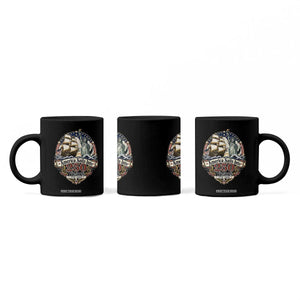 America Sails Into 250 Years Vintage Nautical Graphic Coffee Mug Statue of Liberty Tall Ship 1776 to 2026 Semiquincentennial Patriotic