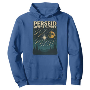 Vintage Perseid Meteor Shower Observer Hoodie Retro Celestial Stargazing Graphic TS02 Royal Blue Print Your Wear