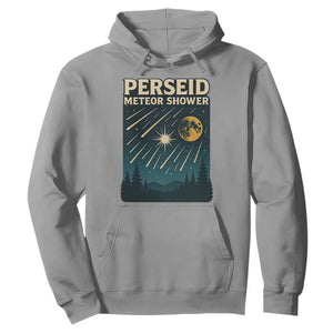 Vintage Perseid Meteor Shower Observer Hoodie Retro Celestial Stargazing Graphic TS02 Sport Gray Print Your Wear